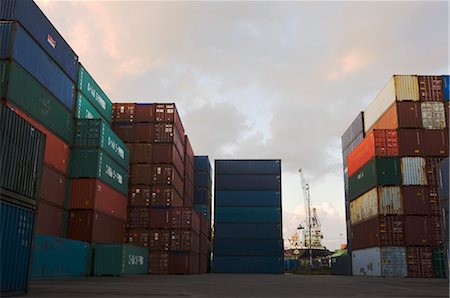 Stacks of Containers by Port, Europort, Rotterdam, South Holland, Netherlands Stock Photo - Rights-Managed, Code: 700-02371105