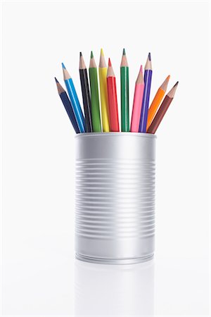 Still Life of Pencil Crayons Stock Photo - Rights-Managed, Code: 700-02371497