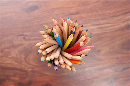 stationery - Still Life of Pencil Crayons Stock Photo - Rights-Managed, Code: 700-02371506