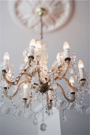 Close-up of Chandelier Foto de stock - Con derechos protegidos, Código: 700-02371541