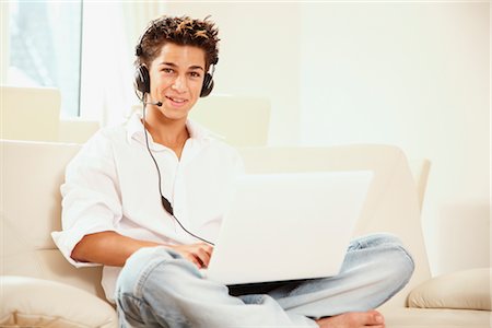 Teenager with Laptop Stock Photo - Rights-Managed, Code: 700-02371625