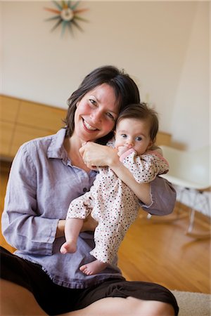 simsearch:700-02386062,k - Portrait of Mother and Baby Girl Stock Photo - Rights-Managed, Code: 700-02386066