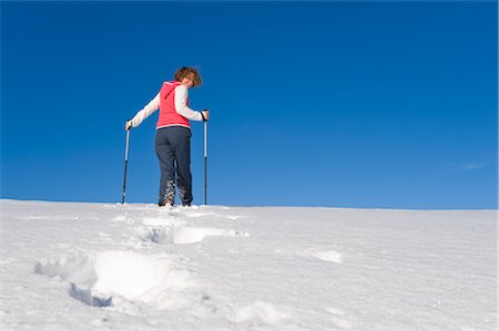Woman Snowshoeing, Salzburg, Austria Stock Photo - Rights-Managed, Code: 700-02428595