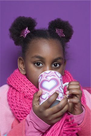 purple mug - Girl Drinking from Mug Stock Photo - Rights-Managed, Code: 700-02428666