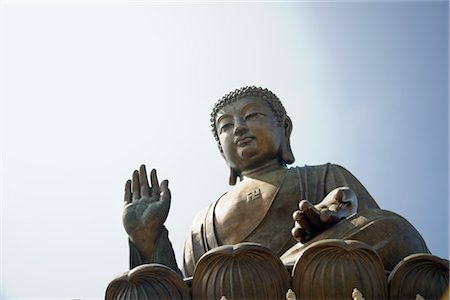 simsearch:600-01838653,k - Tian Tan Buddha, Po Lin monastère Ngong Ping, l'île de Lantau, Hong Kong, Chine Photographie de stock - Rights-Managed, Code: 700-02428862