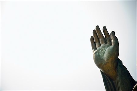 peace symbol with hands - Tian Tan Buddha, Po Lin Monastery Ngong Ping, Lantau Island, Hong Kong, China Stock Photo - Rights-Managed, Code: 700-02428863