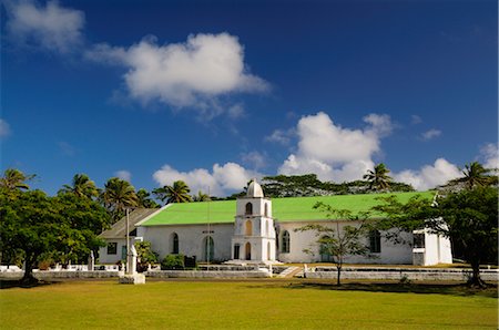 Church in Mapumai Village, Atiu, Cook Islands, South Pacific Foto de stock - Direito Controlado, Número: 700-02429235