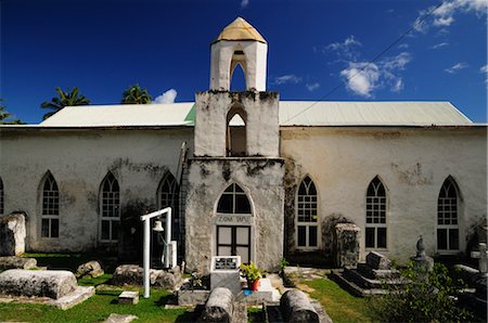 south pacific - Église à Arutanga, Aitutaki, îles Cook, Pacifique Sud Photographie de stock - Rights-Managed, Code: 700-02429230