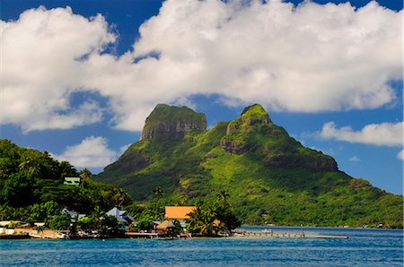 paradise holiday scene - Bora Bora and Lagoon, Society Islands, French Polynesia, South Pacific Stock Photo - Rights-Managed, Code: 700-02429240