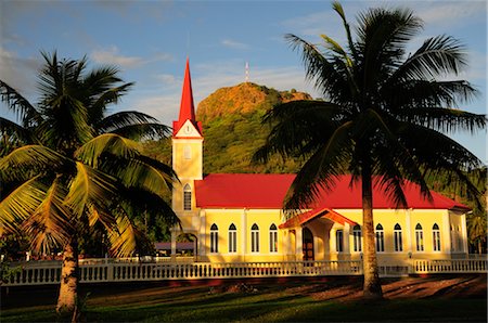 polynésie française - Église de Uturoa Raiatea, îles de la société, Polynésie française du Pacifique Sud Photographie de stock - Rights-Managed, Code: 700-02429255