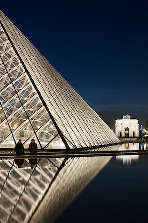 Pyramid at The Louvre, Paris, France Stock Photo - Rights-Managed, Code: 700-02463547