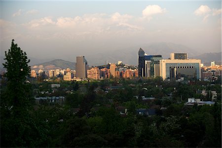 Skyline of Santiago, Chile Foto de stock - Con derechos protegidos, Código: 700-02594240