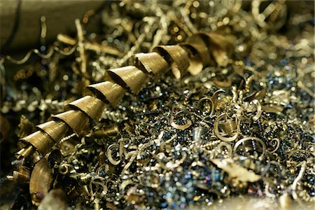 Metal Shavings from Locksmithing Industry Stock Photo - Rights-Managed, Code: 700-02594304