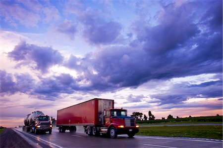 simsearch:700-06037905,k - Transport and Tanker Trucks on Highway 115 Near Peterborough, Ontario, Canada Stock Photo - Rights-Managed, Code: 700-02593689