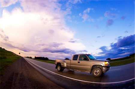 road to big sky - Pickup Truck on Highway 115, Ontario, Canada Stock Photo - Rights-Managed, Code: 700-02593690