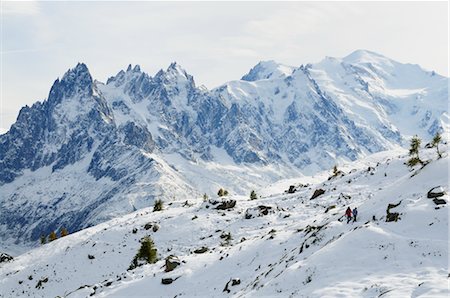 Aiguilles de Chamonix and Mont Blanc, Chamonix, France Stock Photo - Rights-Managed, Code: 700-02593976