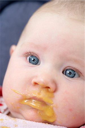 Baby with Food on Face Stock Photo - Rights-Managed, Code: 700-02637202