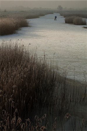 Skater on Canal, Goes, Zeeland, Netherlands Stock Photo - Rights-Managed, Code: 700-02637243