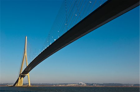 french bridge - Pont de Normandie Spanning the Seine, Le Havre, Normandy, France Stock Photo - Rights-Managed, Code: 700-02637285