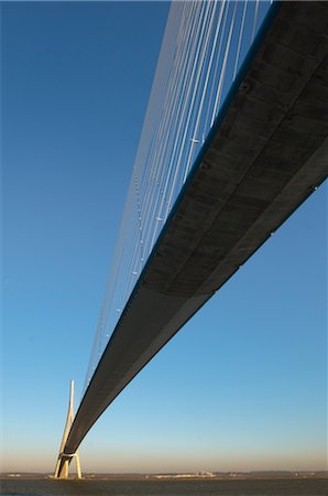 Pont de Normandie Spanning the Seine, Le Havre, Normandy, France Stock Photo - Rights-Managed, Code: 700-02637287