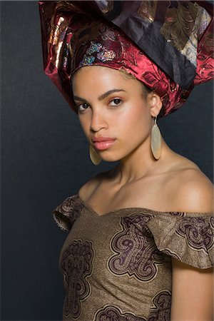 fashion photo of black model - Portrait of Woman Stock Photo - Rights-Managed, Code: 700-02637585