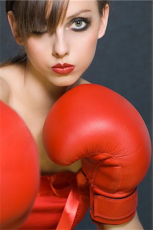 fashion red dress studio shot - Portrait of a Glamourous Boxer Stock Photo - Rights-Managed, Code: 700-02637589