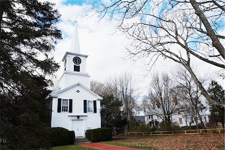 small town american church - First Congregational Church, Martha's Vineyard, Massachusetts, USA Stock Photo - Rights-Managed, Code: 700-02637966