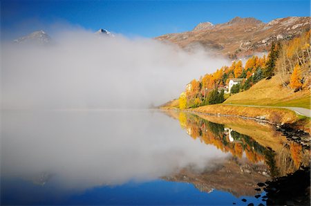 switzerland beauty places - Mist over Lake St Moritz, Switzerland Stock Photo - Rights-Managed, Code: 700-02633494