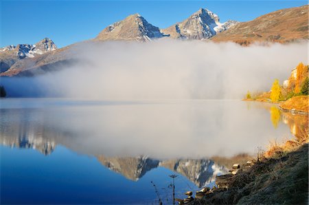 switzerland beauty places - Mist over Lake St Moritz, Switzerland Stock Photo - Rights-Managed, Code: 700-02633491