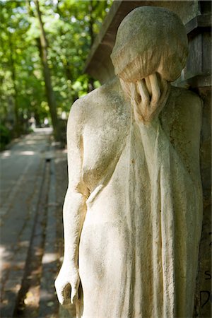 sad old people - Powazki Cemetery, Warsaw, Poland Stock Photo - Rights-Managed, Code: 700-02633785