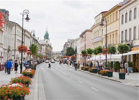 streets photo downtown - Nowy Swiat Street, Warsaw, Poland Stock Photo - Rights-Managed, Code: 700-02633793