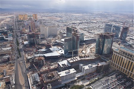 entertainment industry - Aerial View of Construction of CityCenter Las Vegas, Las Vegas, Nevada, USA Stock Photo - Rights-Managed, Code: 700-02633807