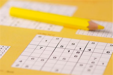 entertainment and game - Close-up of Sudoku Puzzle Stock Photo - Rights-Managed, Code: 700-02659589