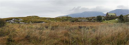 picture of house with high grass - Cottage by Mountains, Connemara, County Galway, Connemara, Ireland Stock Photo - Rights-Managed, Code: 700-02669417