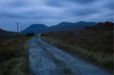 simsearch:700-02289029,k - Road at Night, Connemara, County Galway, Ireland Stock Photo - Rights-Managed, Code: 700-02669424