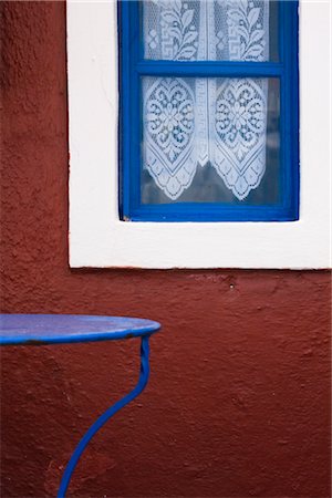 exterior cafe in greece - Window, Oia, Santorini, Cyclades Islands, Greece Stock Photo - Rights-Managed, Code: 700-02670364