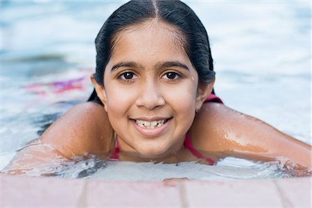 Portrait of Girl in Swimming Pool Stock Photo - Rights-Managed, Code: 700-02670781