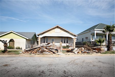 endommagé - Conséquences de l'ouragan Ike, Galveston, Texas, USA Photographie de stock - Rights-Managed, Code: 700-02670991