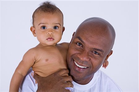 ethnic baby white background - Father and Daughter Stock Photo - Rights-Managed, Code: 700-02671227