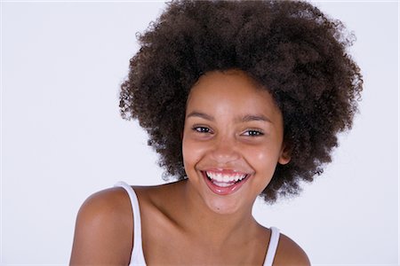 portrait african american girl teenager - Teenage Girl Stock Photo - Rights-Managed, Code: 700-02671232