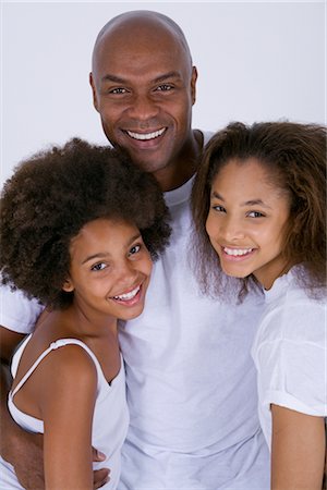 excited african american families - Father and Daughters Stock Photo - Rights-Managed, Code: 700-02671240