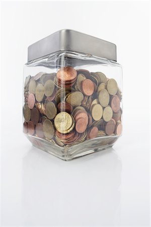 european currency - Jar of Coins Stock Photo - Rights-Managed, Code: 700-02671337