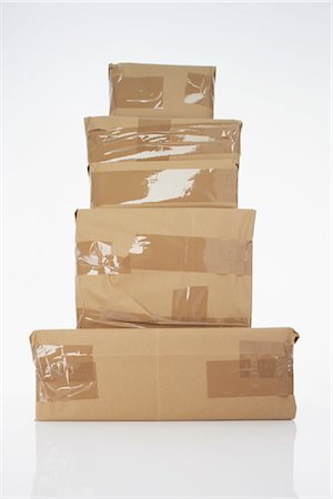 embalaje - Stack of Boxes Foto de stock - Con derechos protegidos, Código: 700-02671356