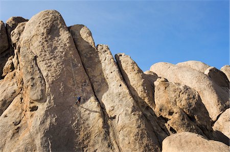 dangerous rock climbing - Man Rappelling Down the Tall Wall, Alabama Hills, Lone Pine, Inyo County, Owens Valley, Sierra Nevada Range, California, USA Stock Photo - Rights-Managed, Code: 700-02686541