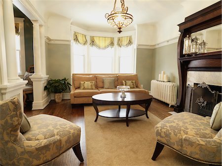 floor cushion - Living Room Interior Stock Photo - Rights-Managed, Code: 700-02686551