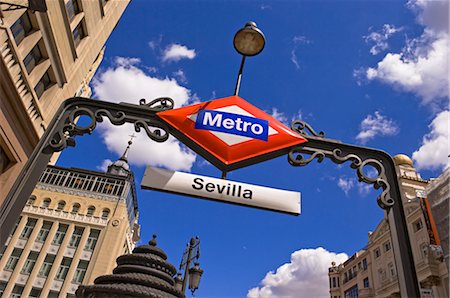 subway station - Sevilla Metro Station Entrance, Madrid, Spain Stock Photo - Rights-Managed, Code: 700-02693363