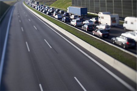 Traffic Jam and Open Road Stock Photo - Rights-Managed, Code: 700-02693786