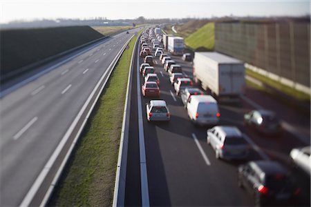Traffic Jam and Open Road Stock Photo - Rights-Managed, Code: 700-02693782