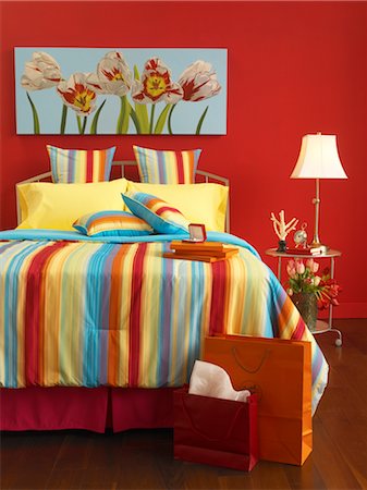 room interior multi colors - Interior of Bedroom Stock Photo - Rights-Managed, Code: 700-02700283