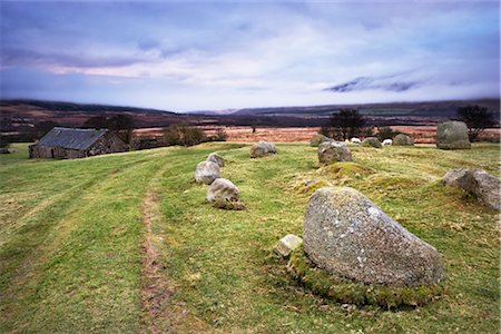 scottish moor - Remains of Chambered Cairn on Machrie Moor at Dawn in Winter, Isle of Arran, North Ayrshire, Firth of Clyde, Scotland Stock Photo - Rights-Managed, Code: 700-02700667